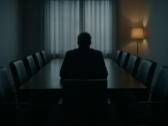 Leadership Silence CEO Alone in the Conference Room